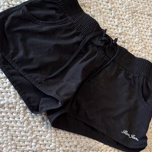 Ron Jon Surf Shop Tropical Black Board Shorts Sz M Spellout Resortwear beach